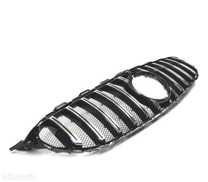 GRELHA PARA MERCEDES W205 18- LOOK AMG GTR PRETO CROMO - 3