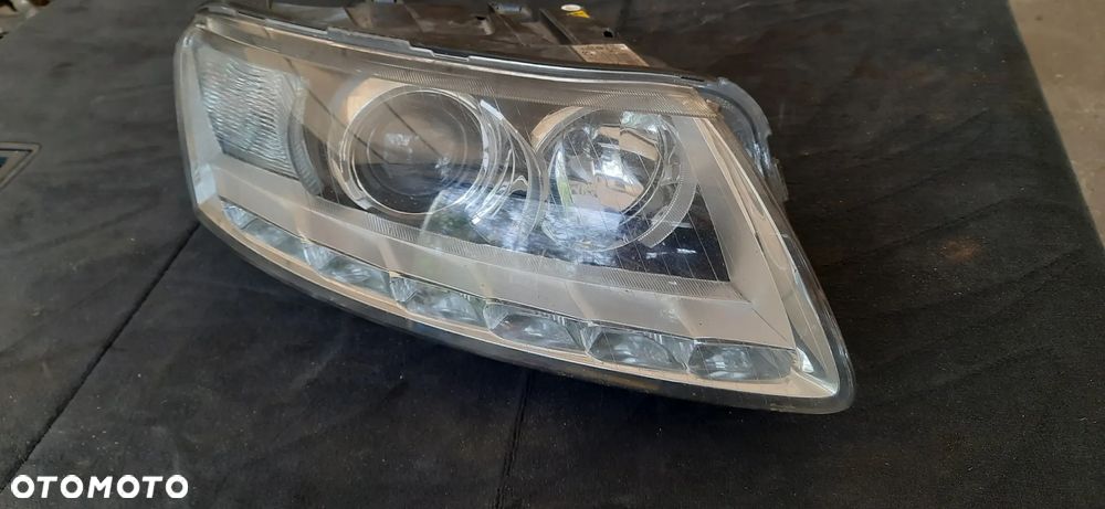 Audi A6 c6 FL Prawa lampa Bi ksenon z dziennymi Led  4f0941030 1el009925-52 hella Przetwornica 8k0941597 Uszkodzona obudowa - 3
