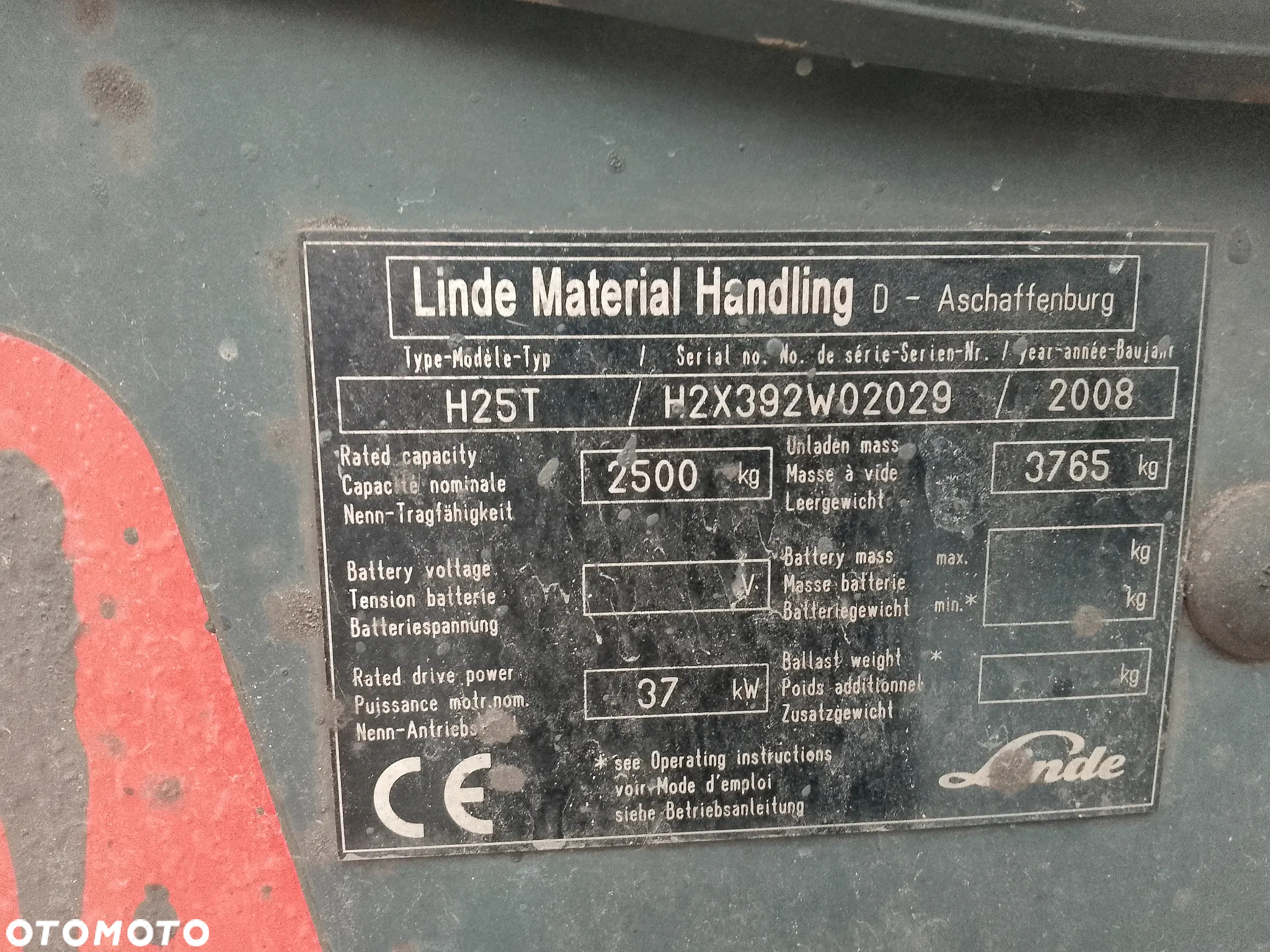 WÓZEK WIDŁOWY LINDE H25T 2008R - SPRAWNY - 6