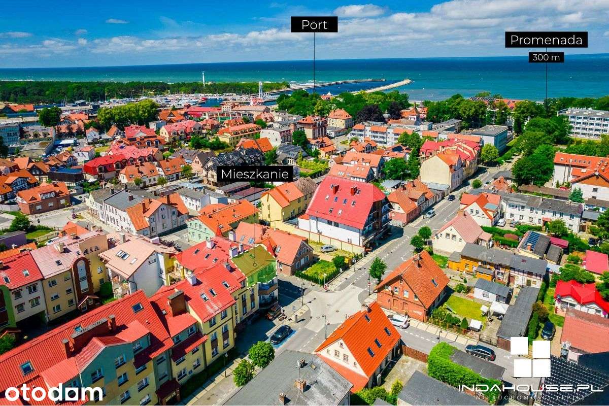 Apartament z balkonem, 2 poziomy, 300 m do plaży..