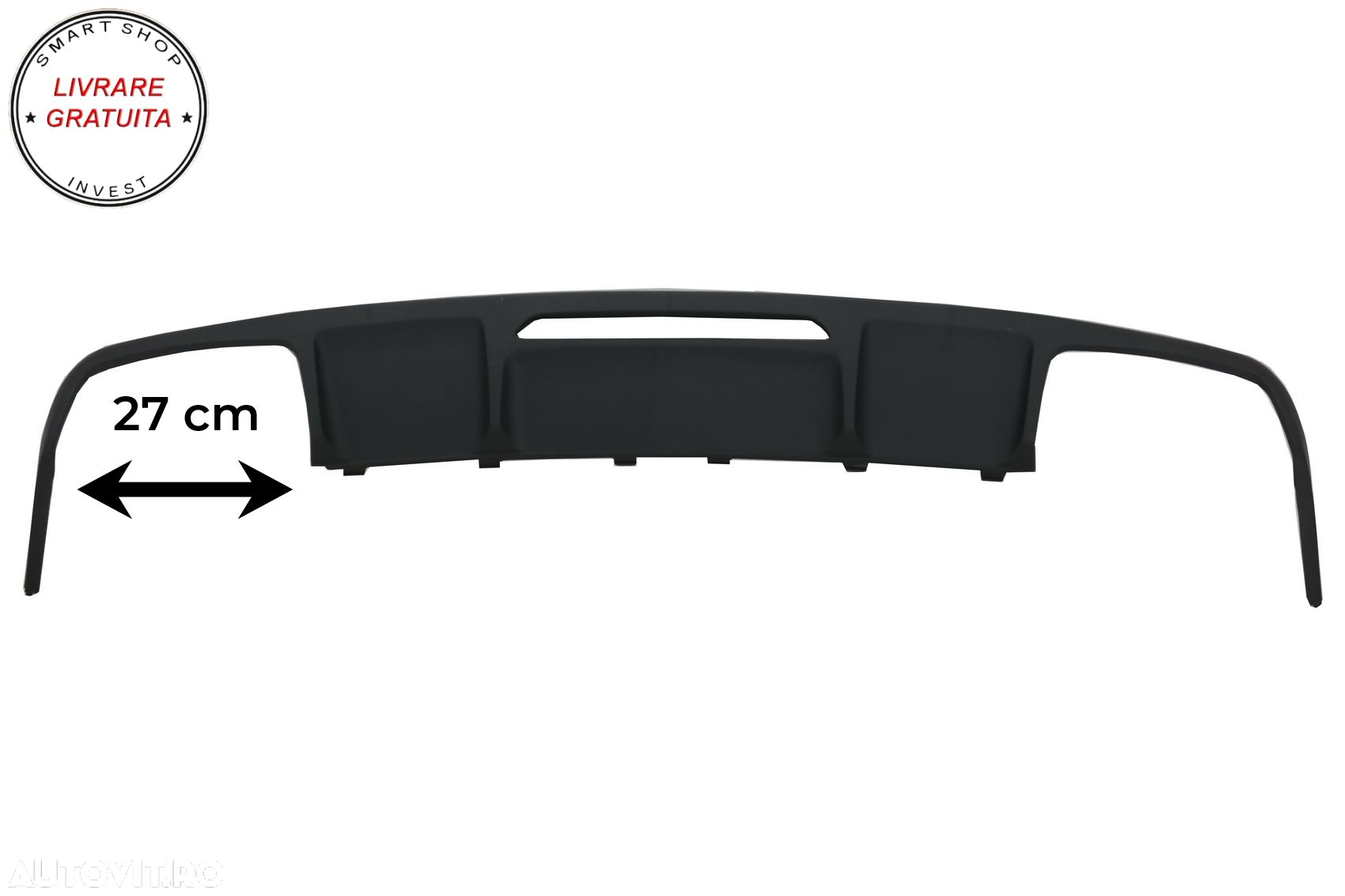Difuzor cu Evacuare Dubla Mercedes CLS Sedan W218 (2011-2017) pentru bara AMG Spor- livrare gratuita - 3