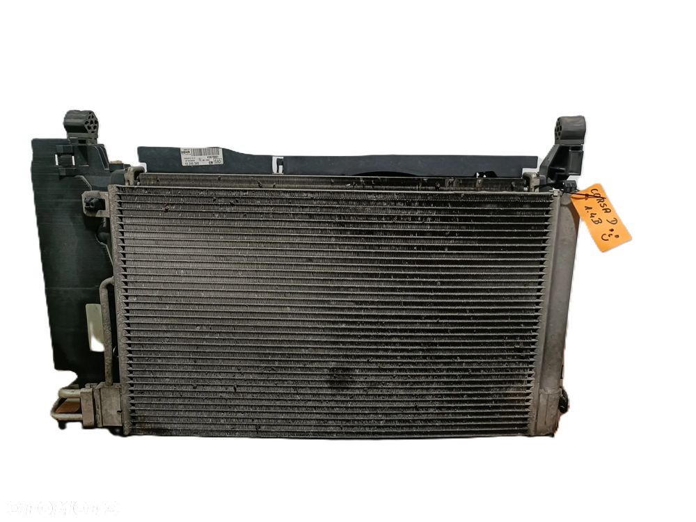 OPEL CORSA D 06-14 r. 1,4 B chłodnica wody + klimatyzacji +  wentylator KOMPLET CHŁODNIC+ - 1