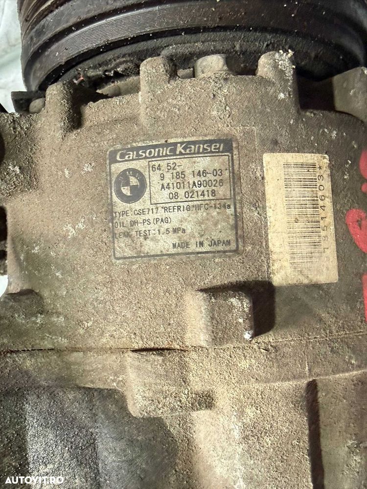 Compresor ac clima aer conditionat BMW X5 X6 E70 E71 cod 9185146 M57 - 3