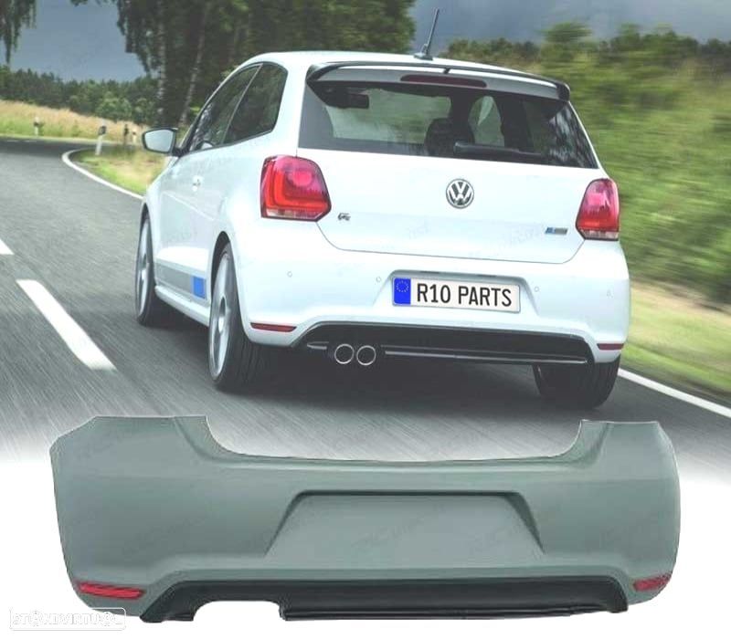 PARA-CHOQUES TRASEIRO VOLKSWAGEN VW POLO 09-14 LOOK GTI - 1