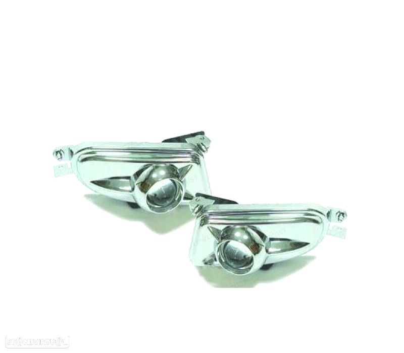 FARÓIS NEVOEIRO COM PROJETOR MERCEDES E W210 99-02 CLK 97-02 SLK 96-00 CROMADOS - 1
