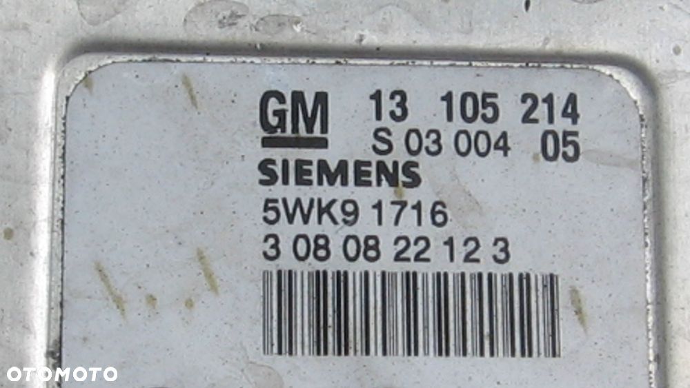 OPEL MERIVA A 1.8 16v komputer sterownik 13105214 - 2