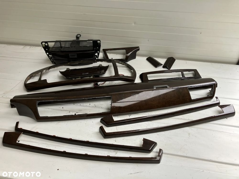 DEKORY LISTWY DREWNO BMW E65 CIEMNE POŁYSK - 1