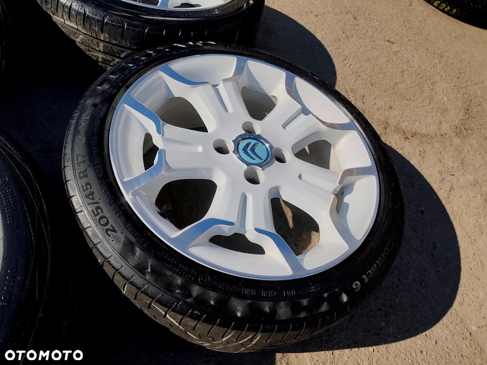 4x108 Felgi Aluminiowe Alufelgi ORYGINALNE 17 Koła Letnie Lato CITROEN DS3 AIRCROSS C3 PLURIEL PICASSO PEUGEOT 208 301 207 6mm 22r. Białe Legnica ALU-RAD 205/45 - 9