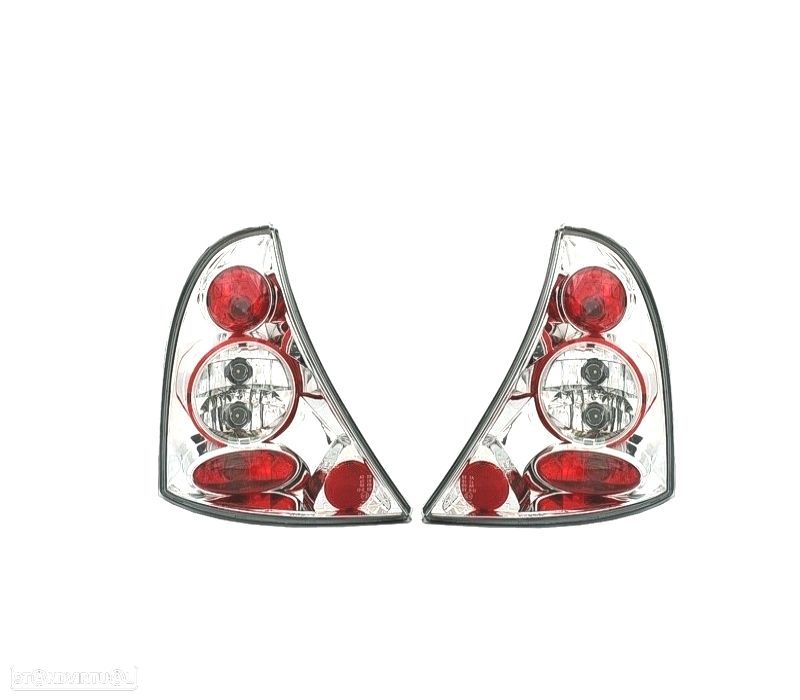 FAROLINS TRASEIROS RENAULT CLIO II 98-01 CROMADO - 1