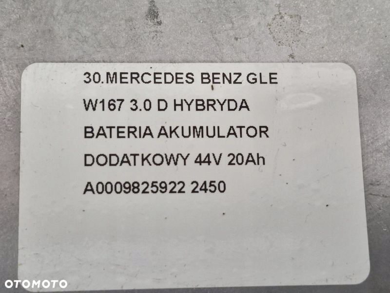 MERCEDES BENZ GLE W167 3.0 D HYBRYDA BATERIA AKUMULATOR DODATKOWY 44V - 4