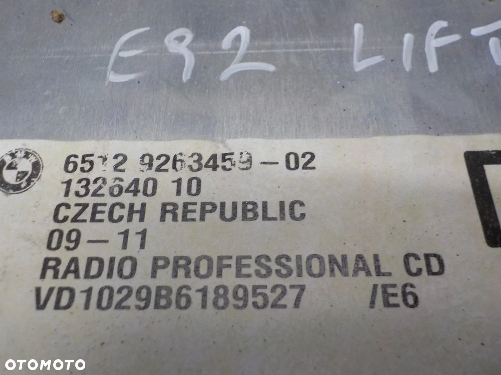 BMW E81 E82 E87 E88 E90 E91 E92 E93 X1 E84 Z4 E8 RADIO CD  9263459 - 2