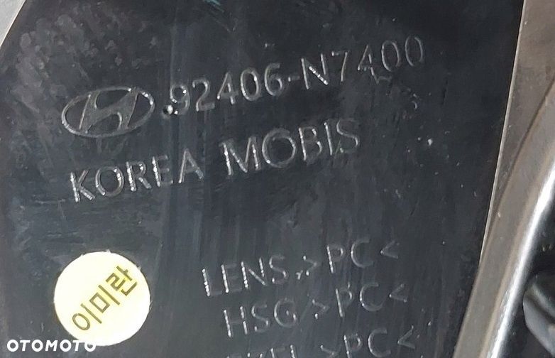 LAMPA PRZECIWMGIELNA ZDERZAKA TYŁ PRAWY TUCSON IV N-LINE 92406-N7400 - 5