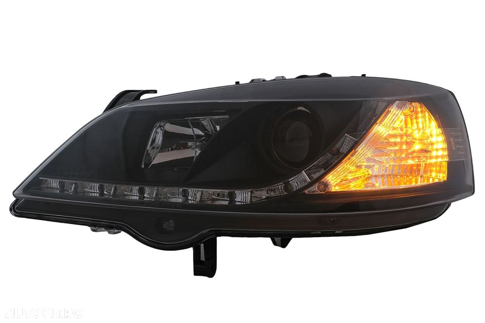 Faruri LED DRL compatibil cu Opel Astra G (09.1997-02.2004) Negru - 4