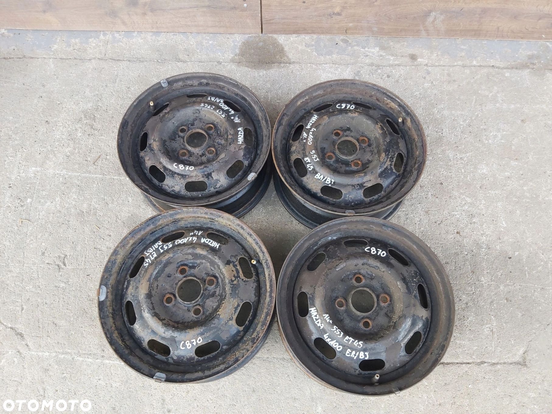 Mazda Toyota Yaris I felga stalowa felgi 14 cali 4x100 X-40704 - 1