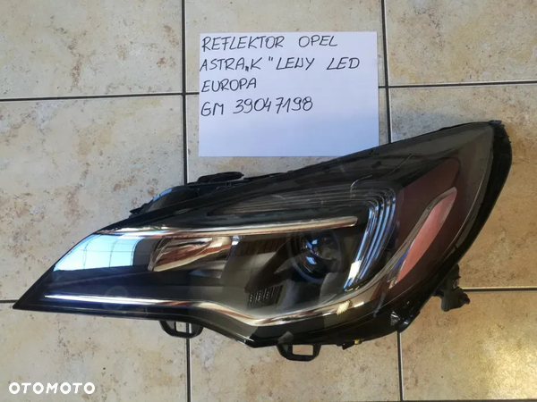 Reflektor Lewy Przód Opel Astra K Led Europa