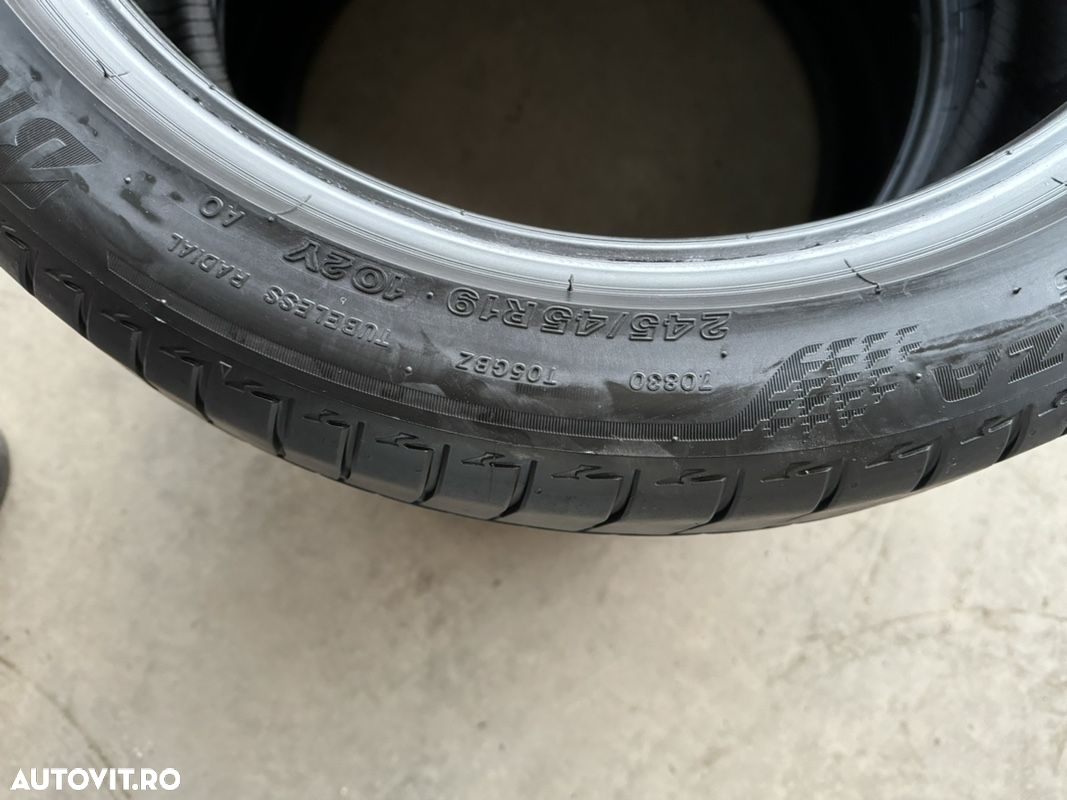 vând 2 anvelope 245/45/19 bridgestone de vară ca noi - 5