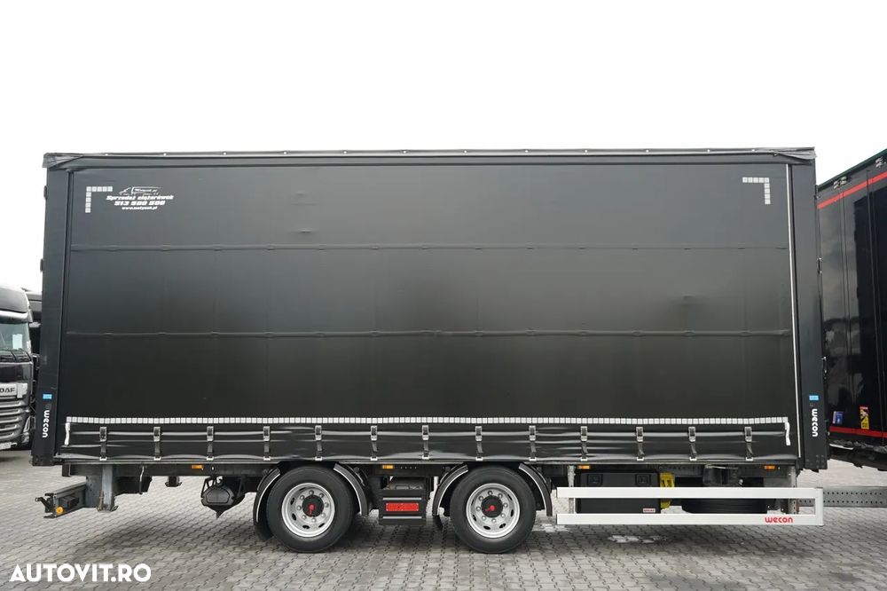 DAF XF 480 / 6X2 / ANSAMBLU TANDEM 120 M³ / ÎNCĂRCARE PRIN TRAVERSARE (DRIVE-THROUGH) / 7,7 M + 7,6 M / CLIMATIZARE STAȚIONARĂ / AXĂ LIFTABILĂ / PLAFON RIDICABIL / - 18