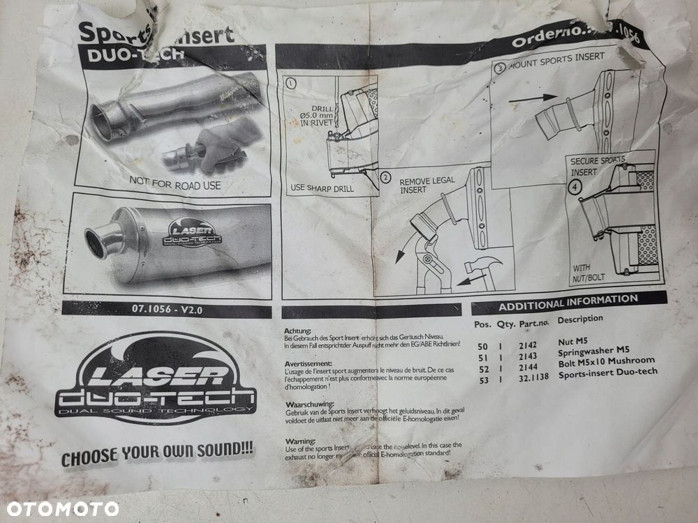 LASER PRZELOT TŁUMIKA WKŁAD DUO-TECH - 5