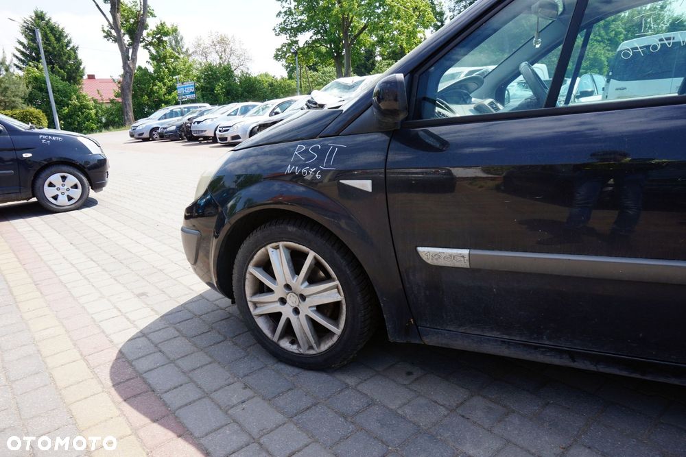 MASKA ZDERZAK BŁOTNIKI LAMPY SCENIC II PH1 NV676  RENAULT 2004-2006 CZARNY PRZÓD KOMPLETNY - 9