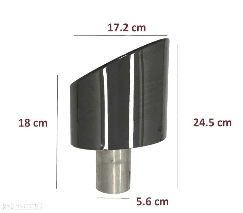 PONTEIRAS DE ESCAPE AUDI A4 16-19 LOOK RS4 PRETO - 2