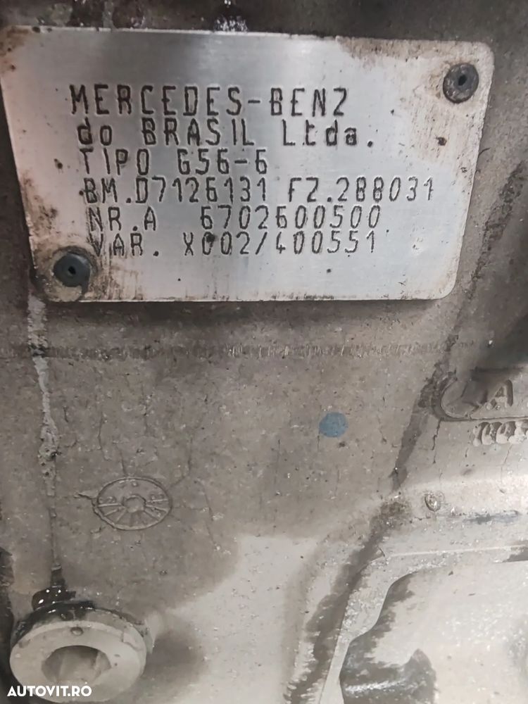 CUTIE DE VITEZE MERCEDES ATEGO G56-6 MANUAL 6 VITEZE OM904LA COD 6702600500 - 2