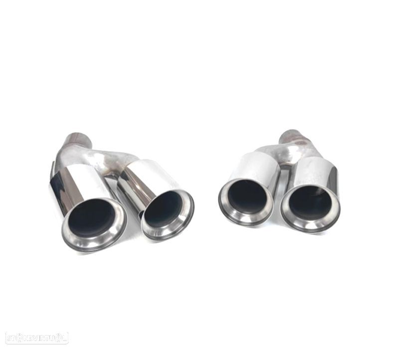 PONTEIRAS DE ESCAPE BMW G30 G31 20- LOOK M5 PRATEADAS - 2