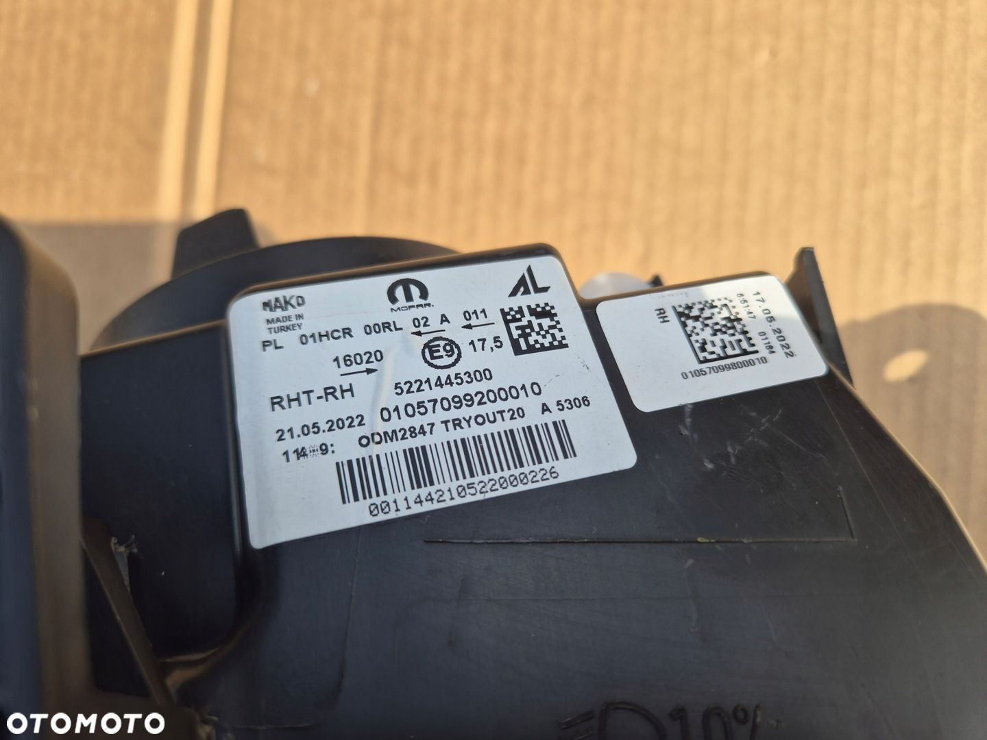 Fiat Tipo 2 lampa prawa LED. MOPAR.Soczewka H-7. - 8