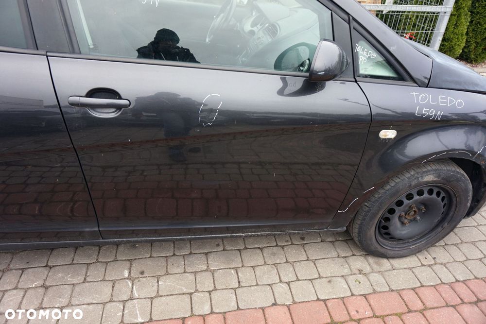 DRZWI PRZEDNIE PRAWE TOLEDO III 5P LS9N  CZARNY SEAT 2004-2009 - 3