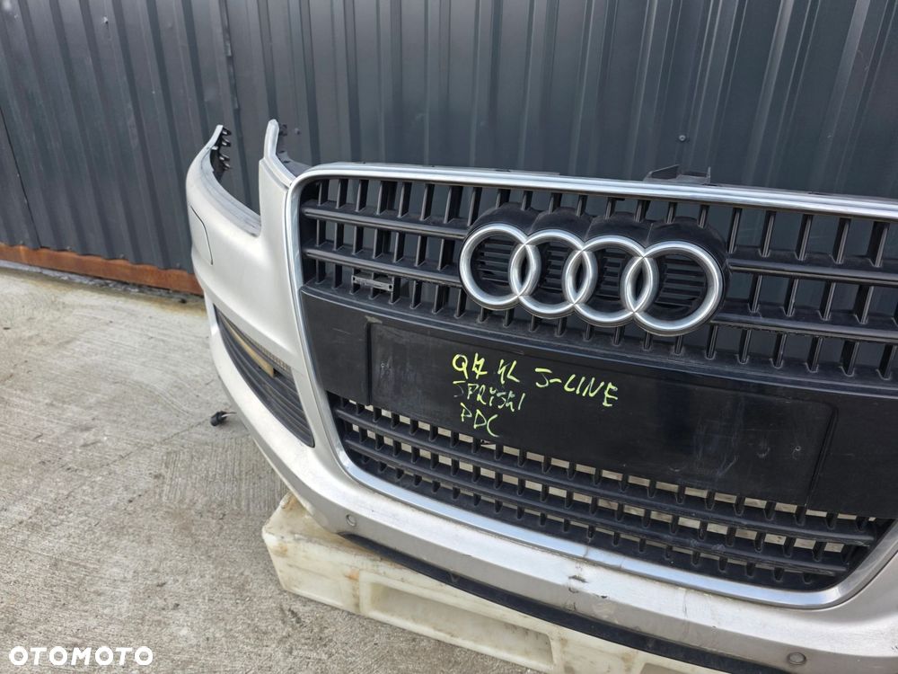 ZDERZAK PRZÓD AUDI Q7 4L S LINE SPRYSKI PDC KOMPLETNY ORYGINAŁ ! - 8