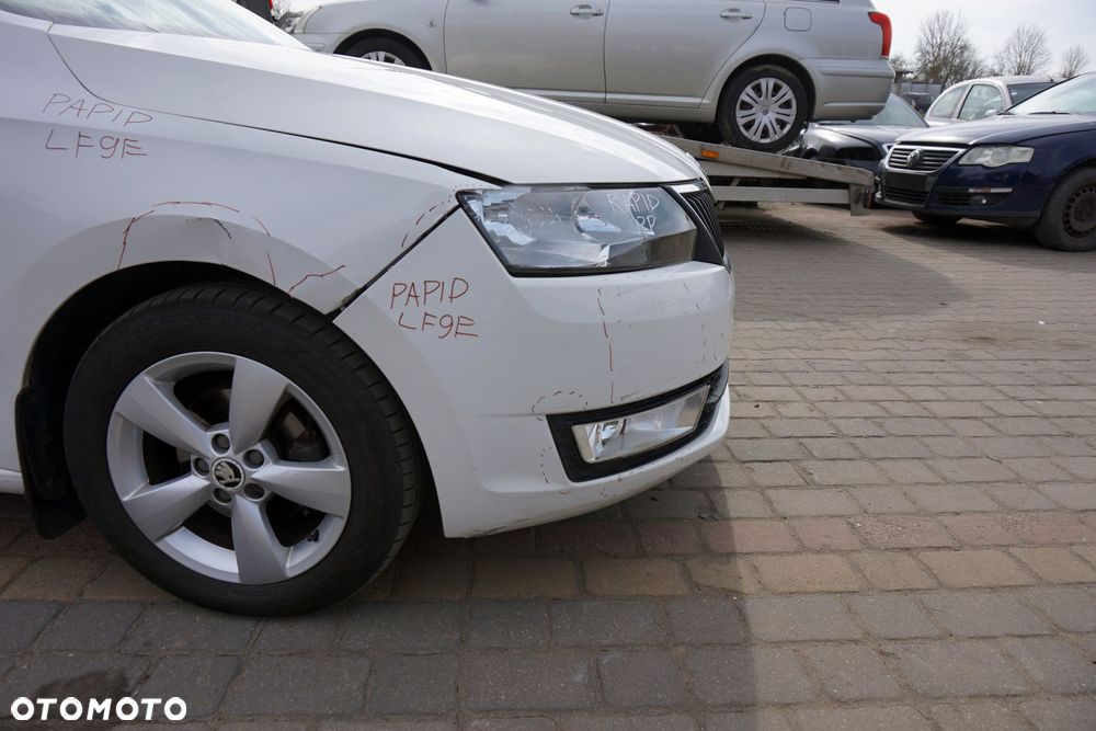 MASKA ZDERZAK BŁOTNIKI LAMPY RAPID NH3 LF9E  SKODA 2012-2019 BIAŁY PRZÓD KOMPLETNY - 24