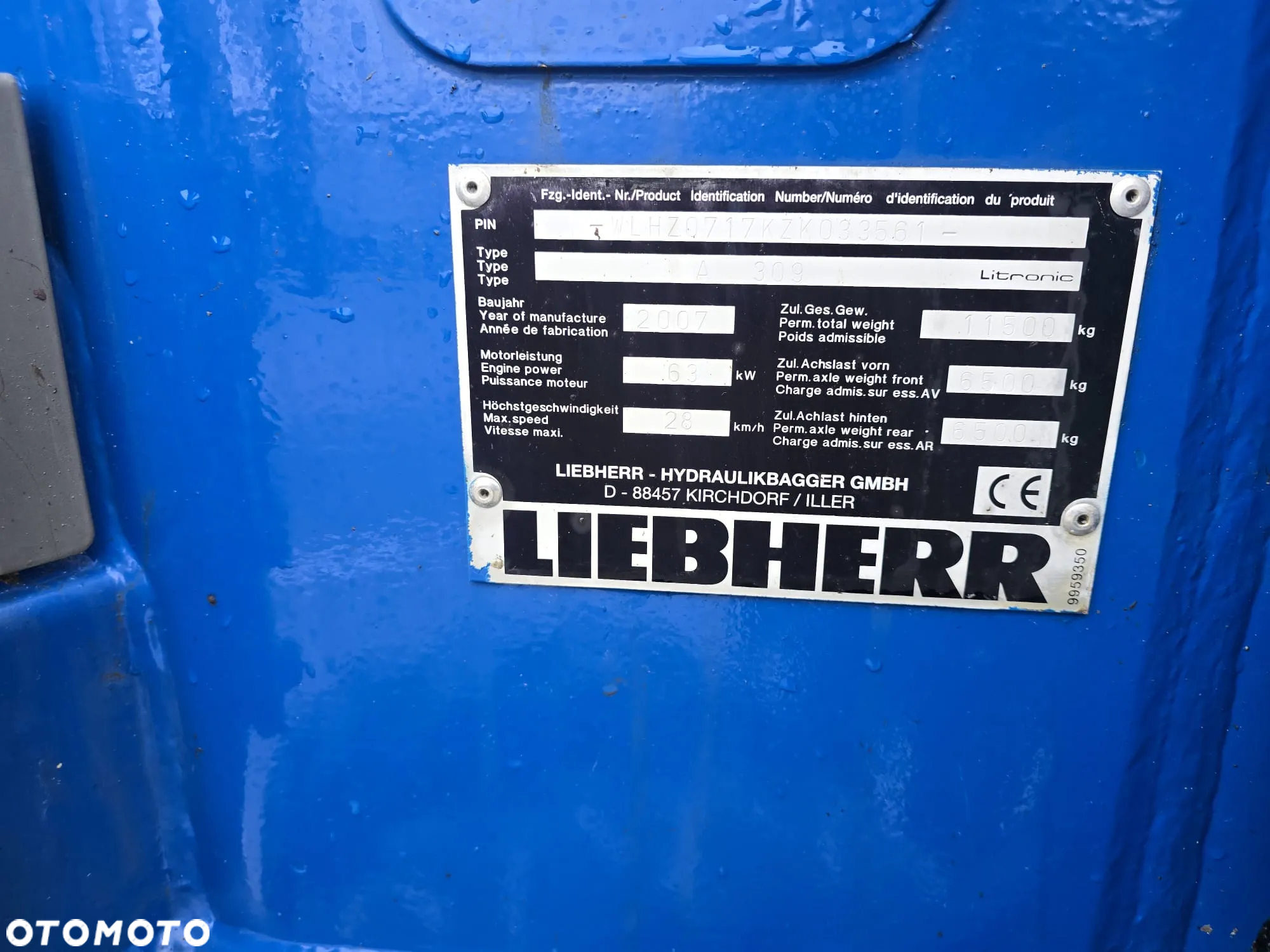 Liebherr 309 / RAMIE TRZY RAZY ŁAMANE - 7