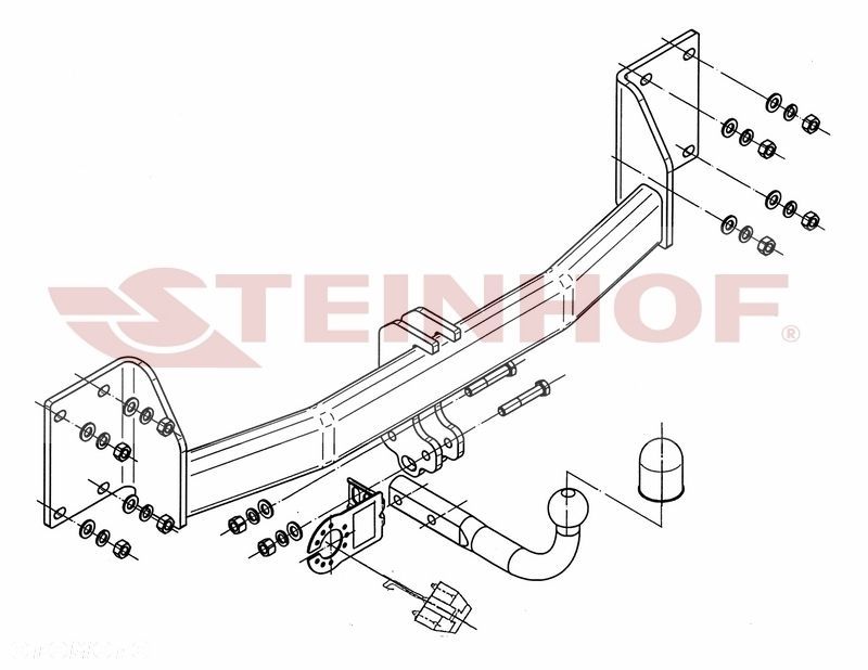 Hak holowniczy + MODUŁ 7PIN do BMW X6 E71 od 2008 do 2014 - 2