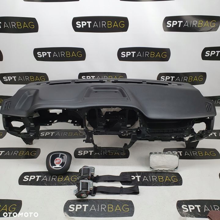 FIAT DOBLO DESKA ROZDZIELCZA KONSOLA KOKPIT PULPIT PODUSZKI AIRBAG AIR BAG PASY KIT SET - 1