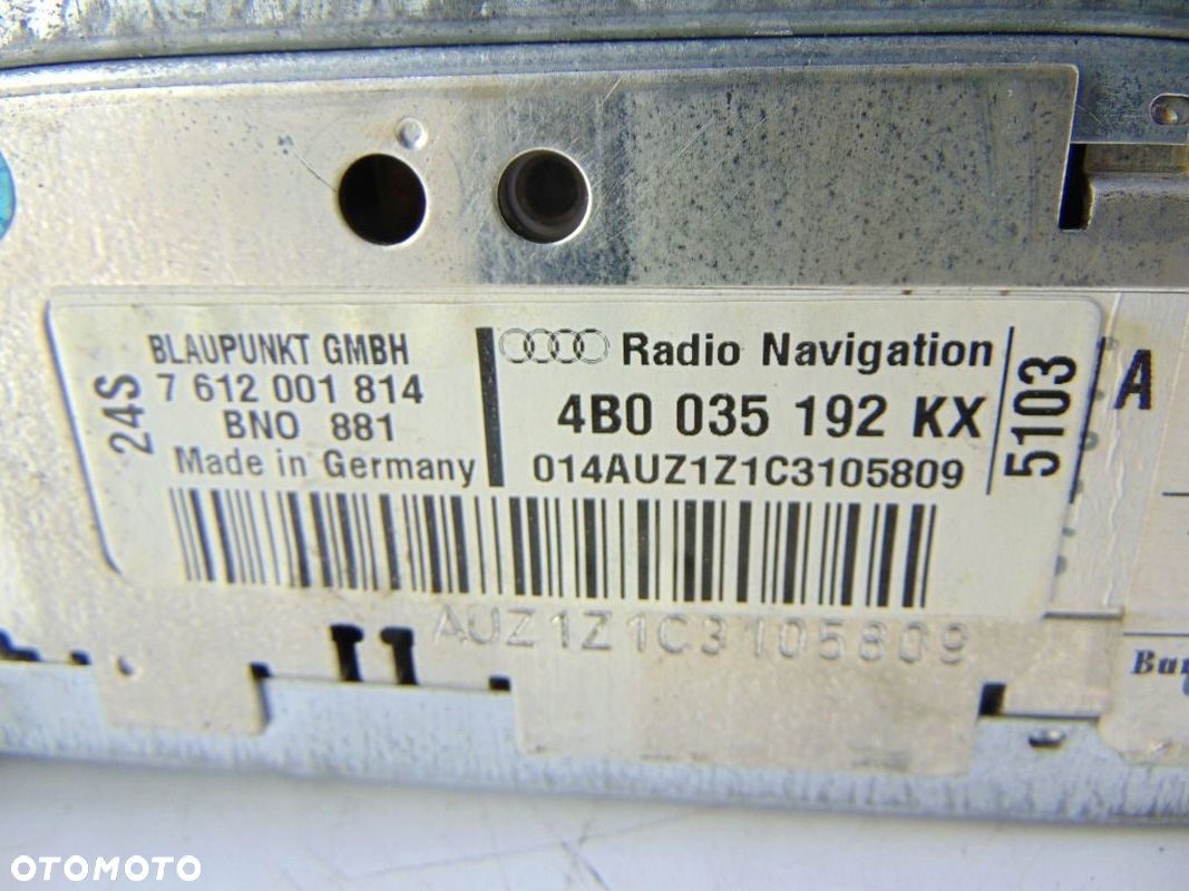 RADIO NAWIGACJA GPS NAVIGATION PLUS AUDI A6 C5 4B0035192KX - 4