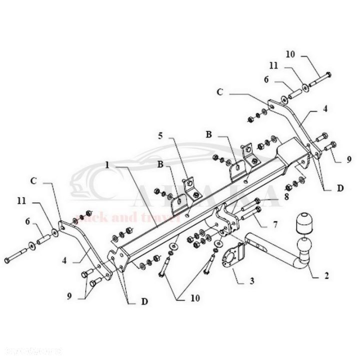 Hak Holowniczy Odkręcany Do Renault Campus 1997-2008 - 5