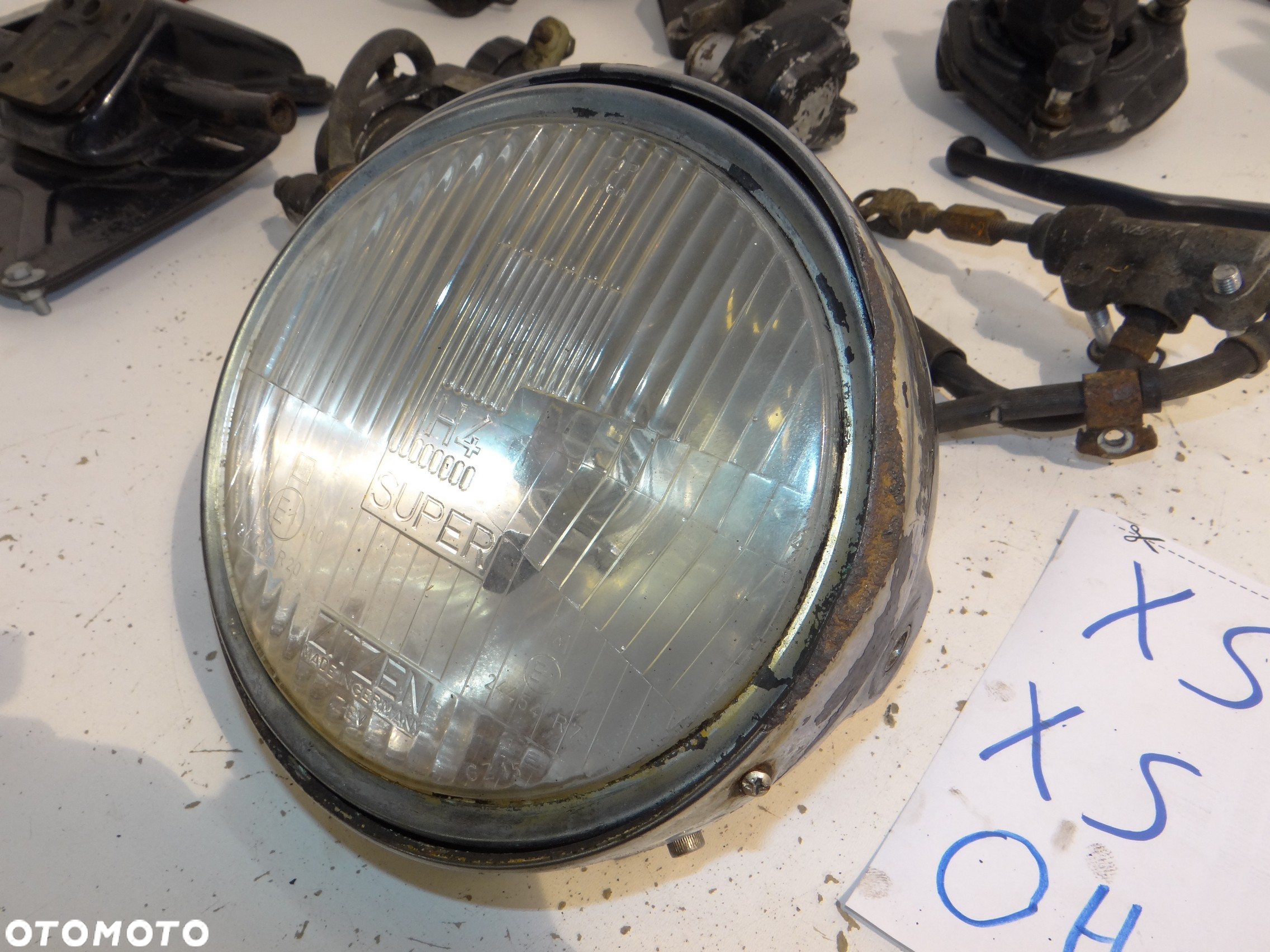 Yamaha XS 360 400 2A2 airbox skrzynka akumulatora króćce króciec zacisk hamulca pompa mocowanie lampy tablicy klakson Y1264 - 15
