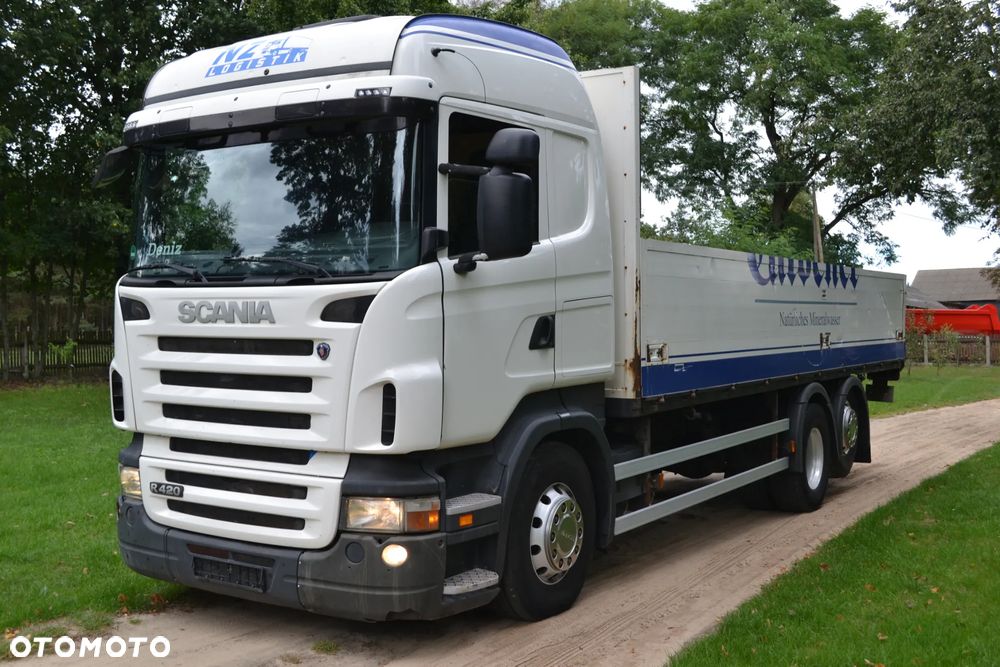 Scania R 420 TRZECIA OŚ SKRĘTNA ZESTAW PLATFORMA 2x7.75 m KLIMATYZACJA - 5