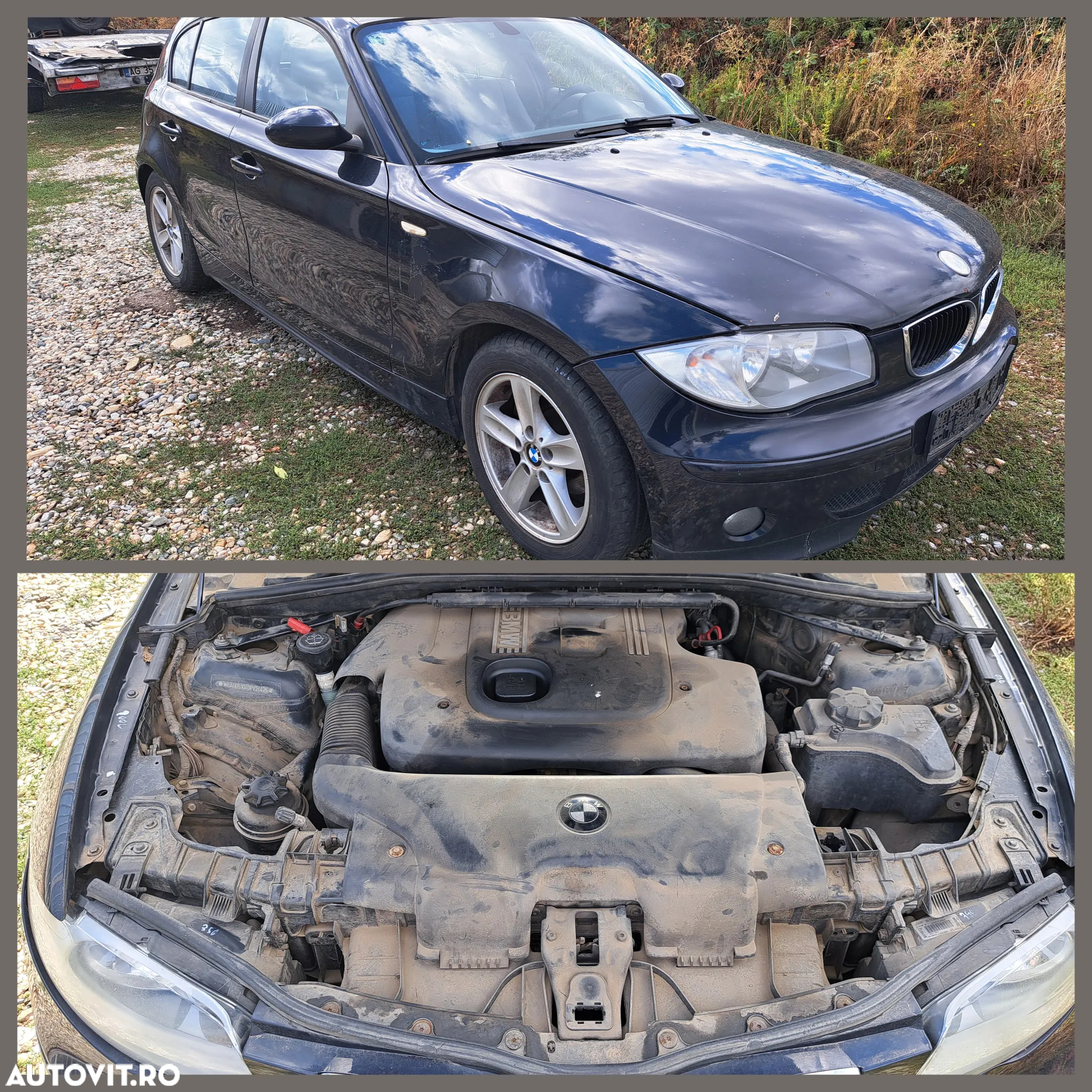 Piese BMW 120d E87 2006 motor M47 163cp diesel motor cutie viteze manuala grup spate caseta directie injectoare turbina compresor ac bara aripa usa scaun bancheta - 2