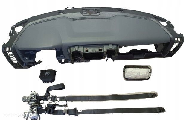 komplet poduszki deska pas pasy dodge ram szary - 1