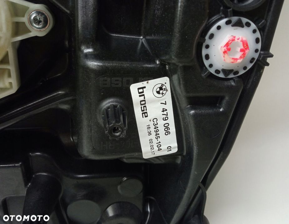 MECHANIZM SZYBY PRAWY TYLNY BMW 7 G11 7479066 - 2