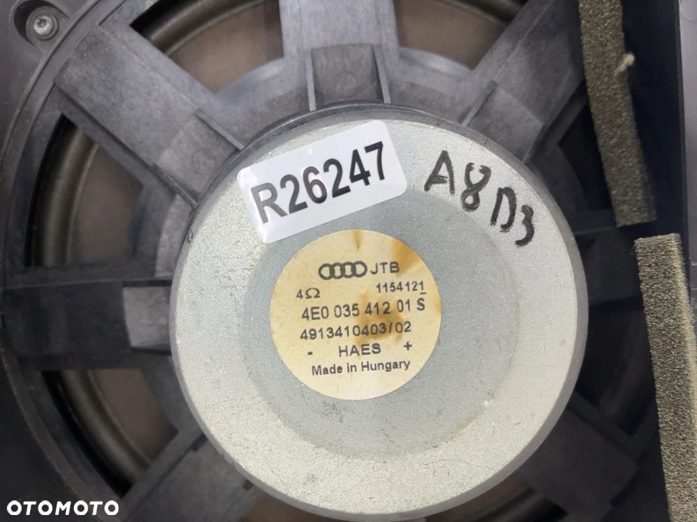 Głośnik Audi A8 D3 02-10r. subwoofer półki tylnej bagażnika 4e0035412 - 10
