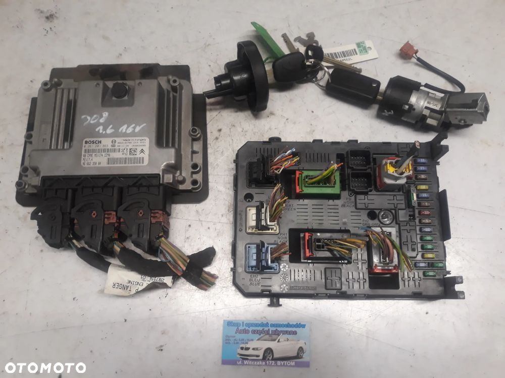 ZESTAW STARTOWY PEUGEOT 308 T7 1,6 16V  2009r STEROWNIK 0261201863  9666235880 - 1