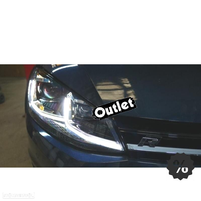 R012837C3 FAROIS VOLKSWAGEN VW GOLF 7 12-17 DRL DINAMICOS PRETO LOOK 7.5 R LINE - 8