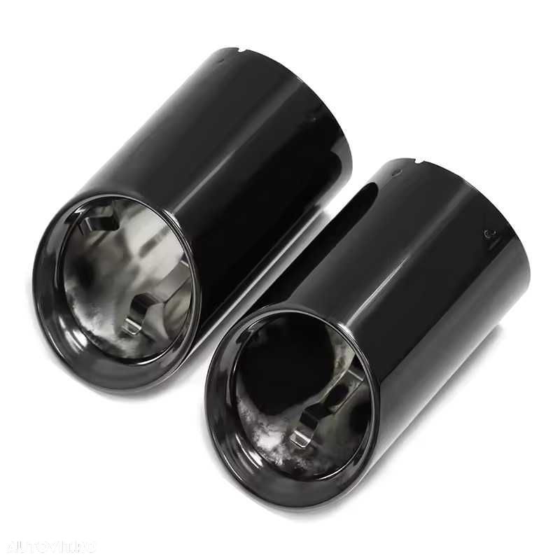 Set Tipsuri Ornamente Toba Evacuare BMW G20 G21 320 330, Negru Lucios - 3