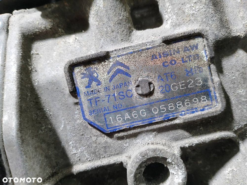 SKRZYNIA BIEGÓW AUTOMAT PEUGEOT 508 GT LINE 20GE23 1.6 blueHDI - 7