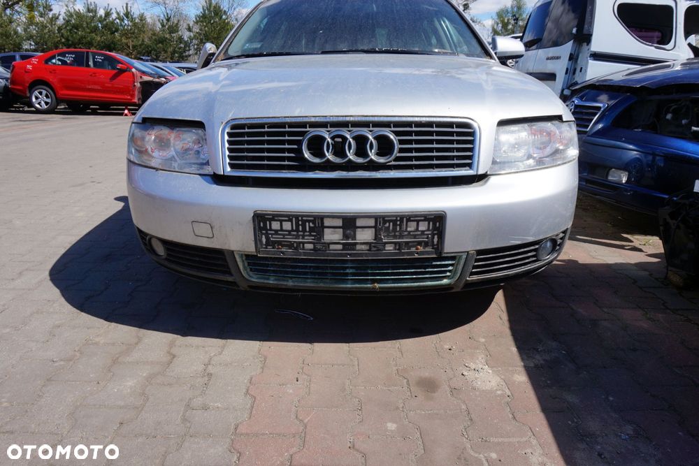 MASKA ZDERZAK BŁOTNIKI LAMPY A4 B6 LY7W  AUDI 2000-2006 SREBRNY PRZÓD KOMPLETNY - 8