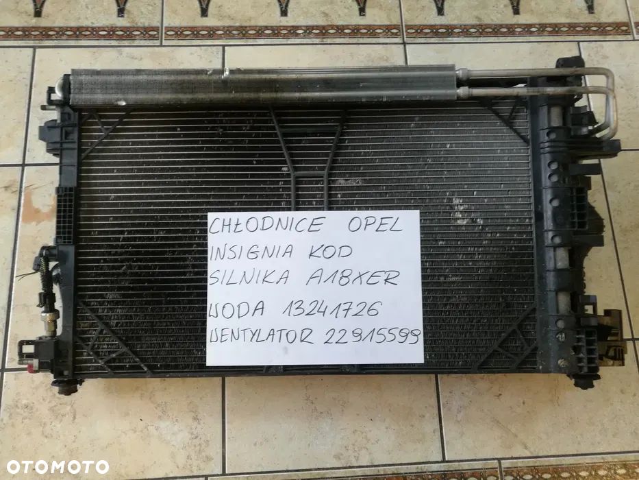 Chłodnice Kpl Opel Insignia Kod Silnika A18XER