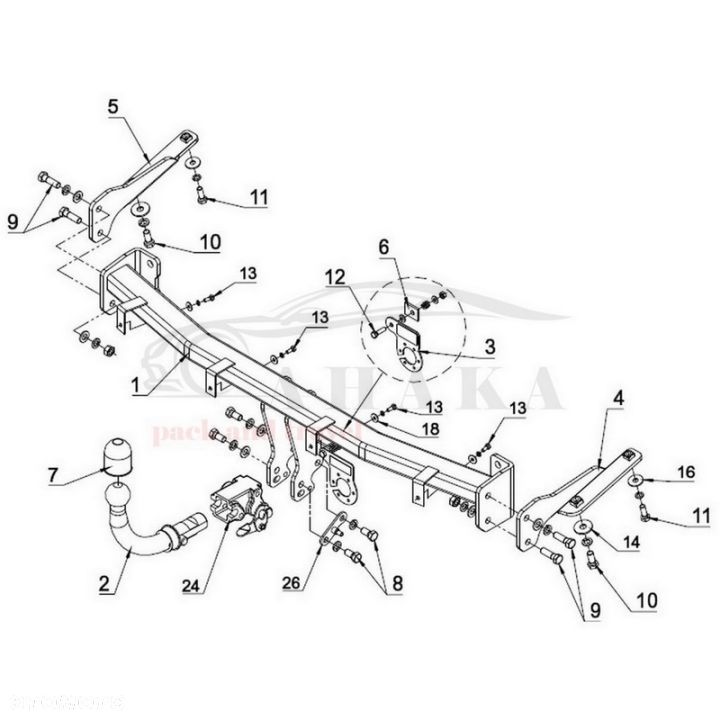 Hak Holowniczy Automat Do Vw Volkswagen Caddy 2004-2015 - 3