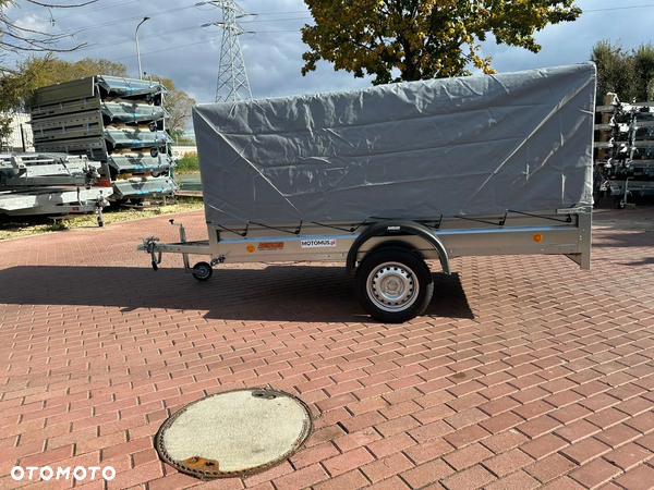 Neptun Przyczepa Neptun N7-263 PTW + stelaż i plandeka H80 cm 1 osiowa DMC 750kg HIT CENOWY