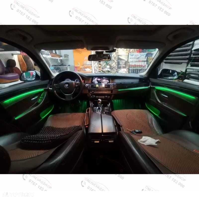 Lumina ambientala auto fir neon Led RGB  cu 5 capete Aplicatie telefon - 1
